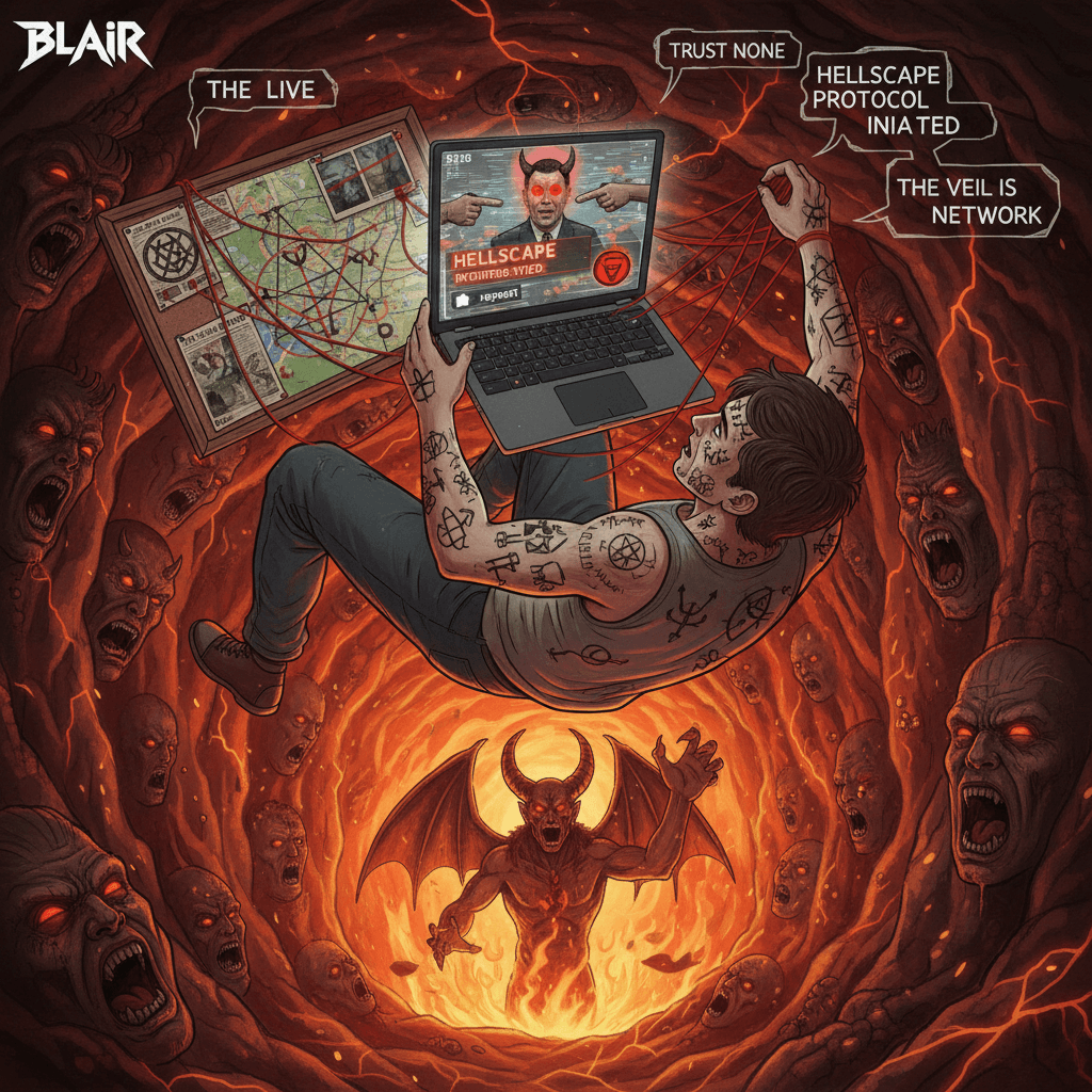 guy realizes politician looks bad, connects dots to hell