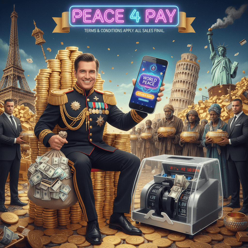 Grifter creates paid subscription tier for world peace, keeps the money