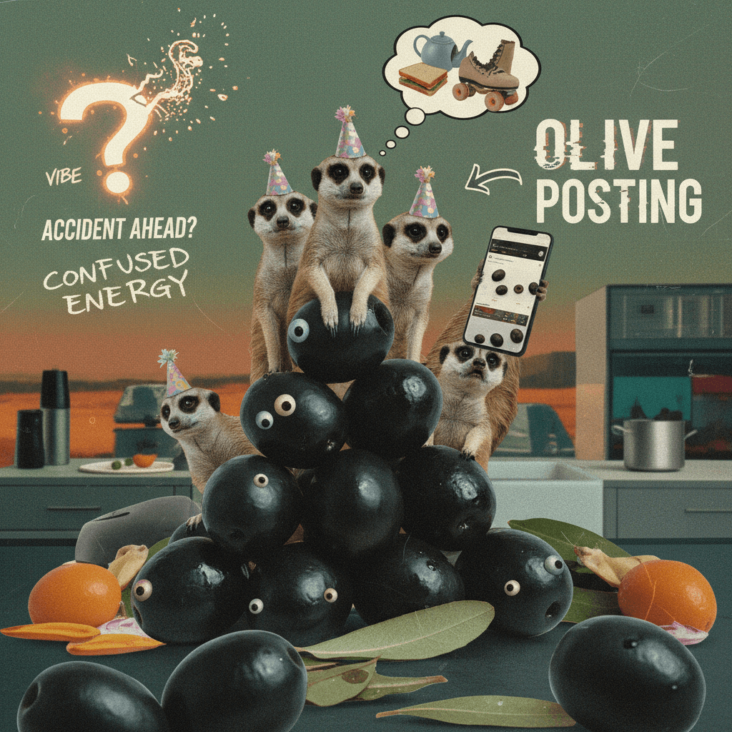 meerkats? olives? accidents? the vibes are just not landing
