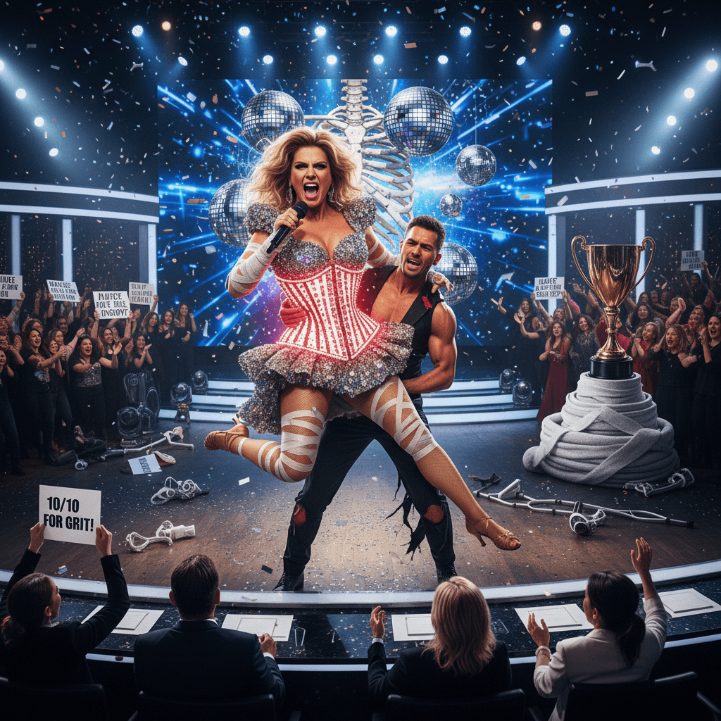 Broken ribs can't stop the DWTS grind, apparently