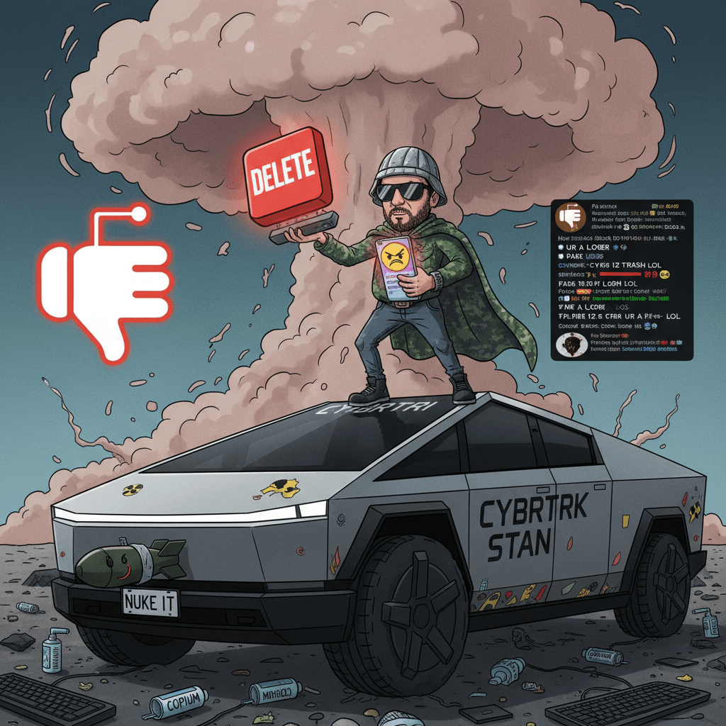 Cybertruck owner issues nuclear ultimatum over vehicle slander