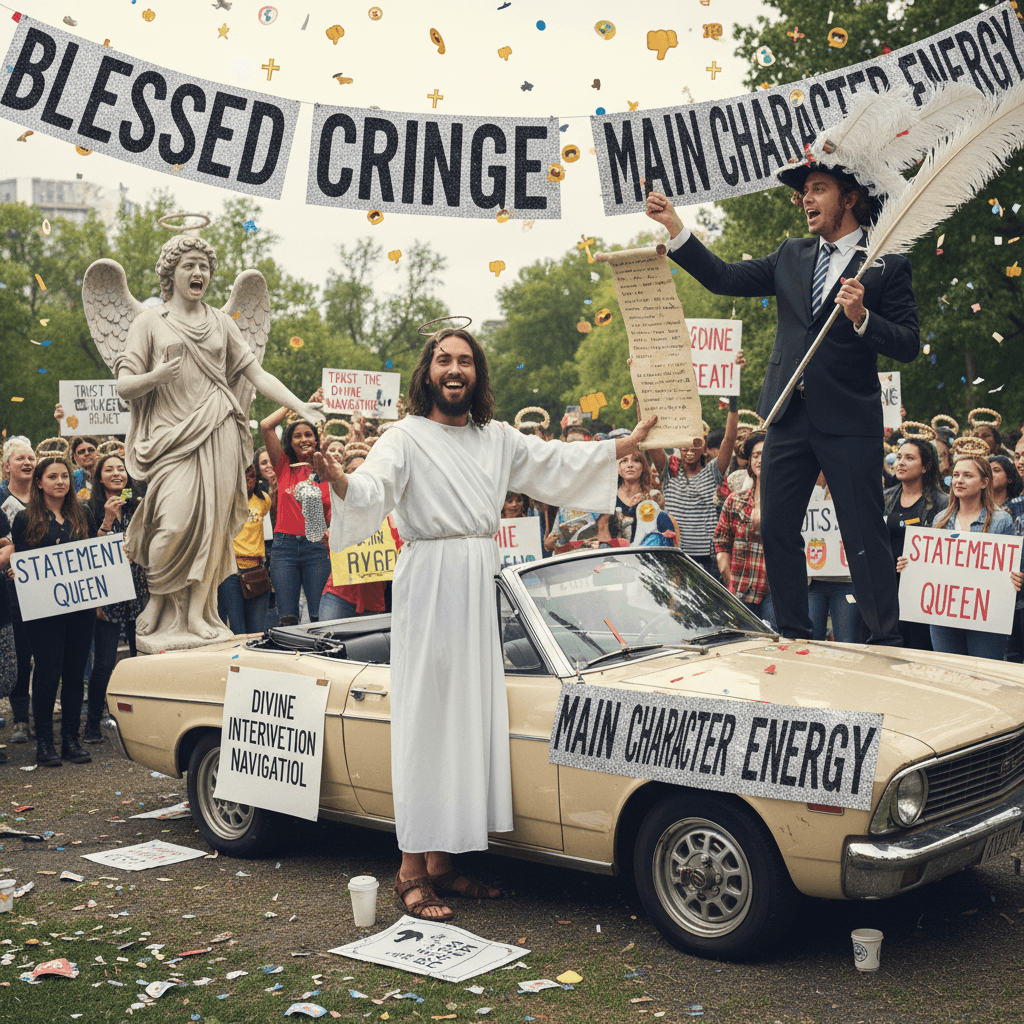 Jesus take the wheel, she's taking a statement